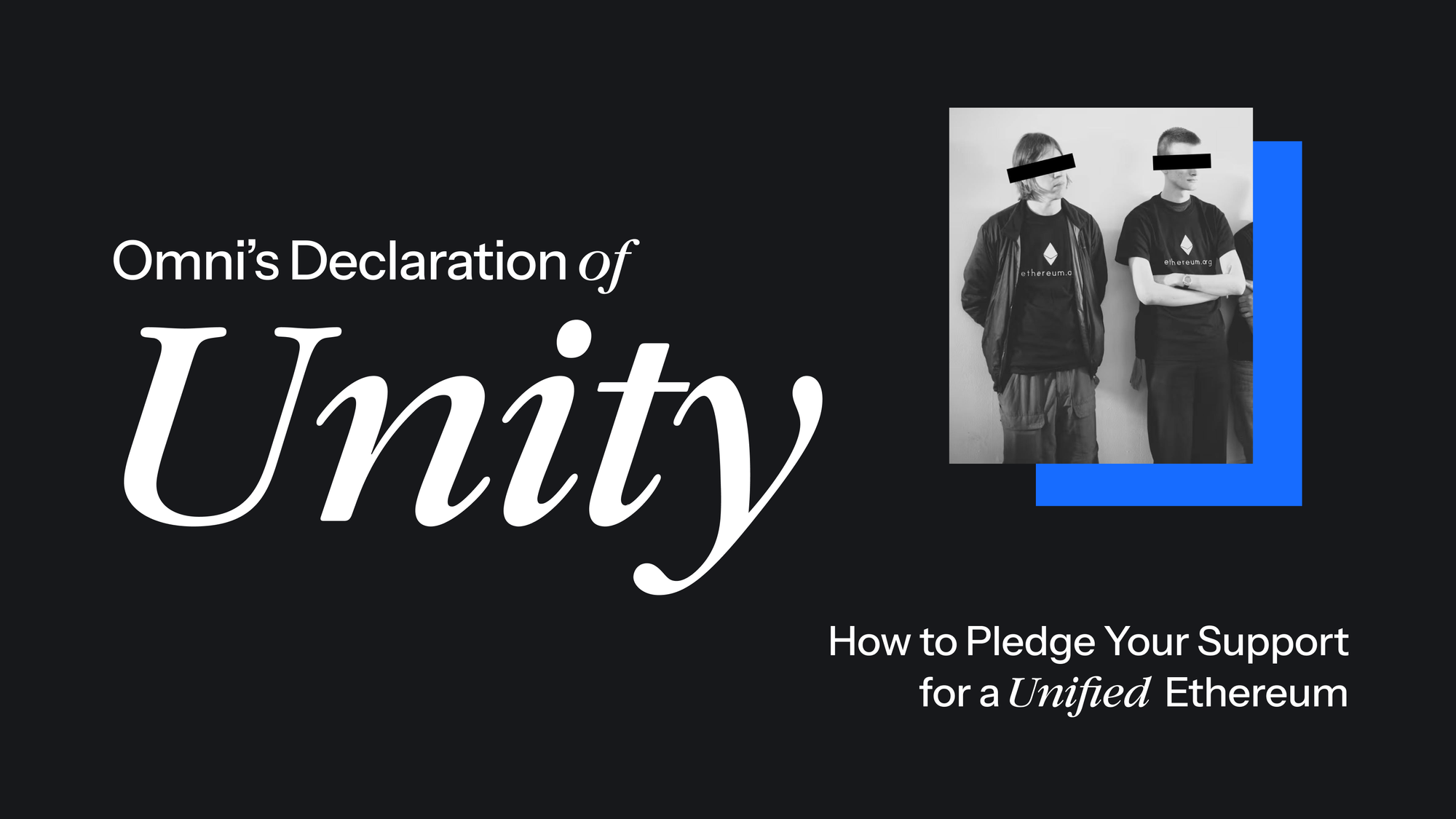 How to Sign Omni's Declaration of Unity