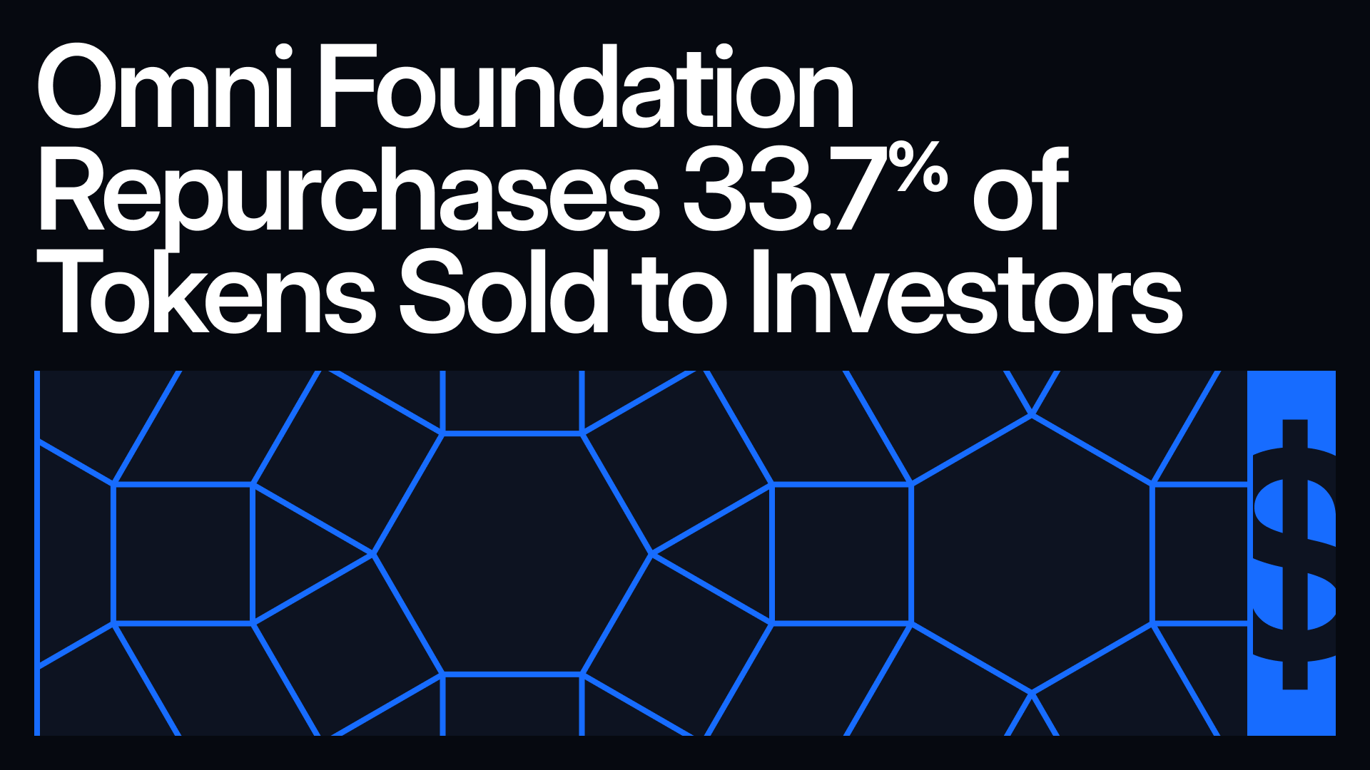 Omni Foundation Repurchases 33.7% of Tokens Sold to Investors