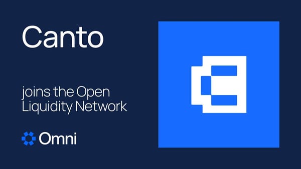 Announcing the Integration of CANTO into the Open Liquidity Network